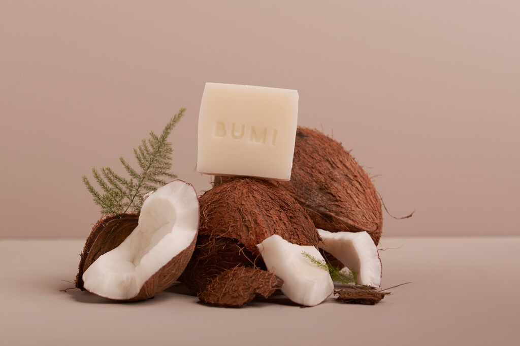 Creative product photography example - Bumi Bars soap with natural ingredients showcasing how creative images can enhance product presentation